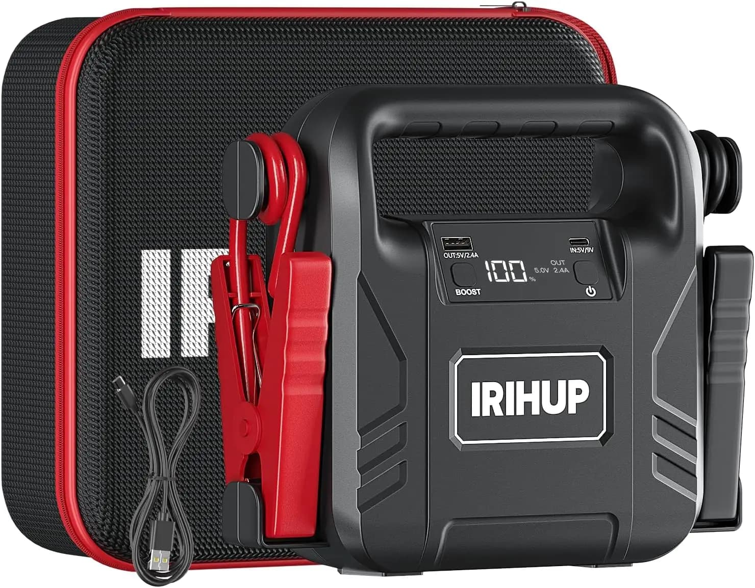 Avviatore di emergenza per batteria per auto 4000A, salvadanaio portatile 12V per motori a gas fino a 10 litri