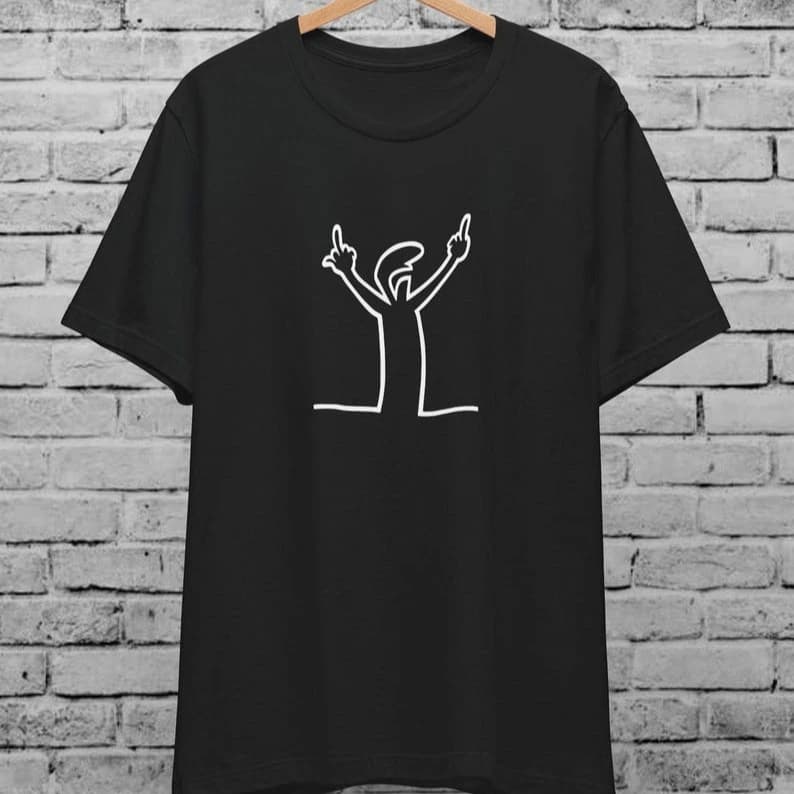 T-shirt unisex Angry La Linea per uomo donna The Line Osvaldo Vintage regalo divertente anni '80 Cartoon Summer Casual Comfort T-shirt in cotone