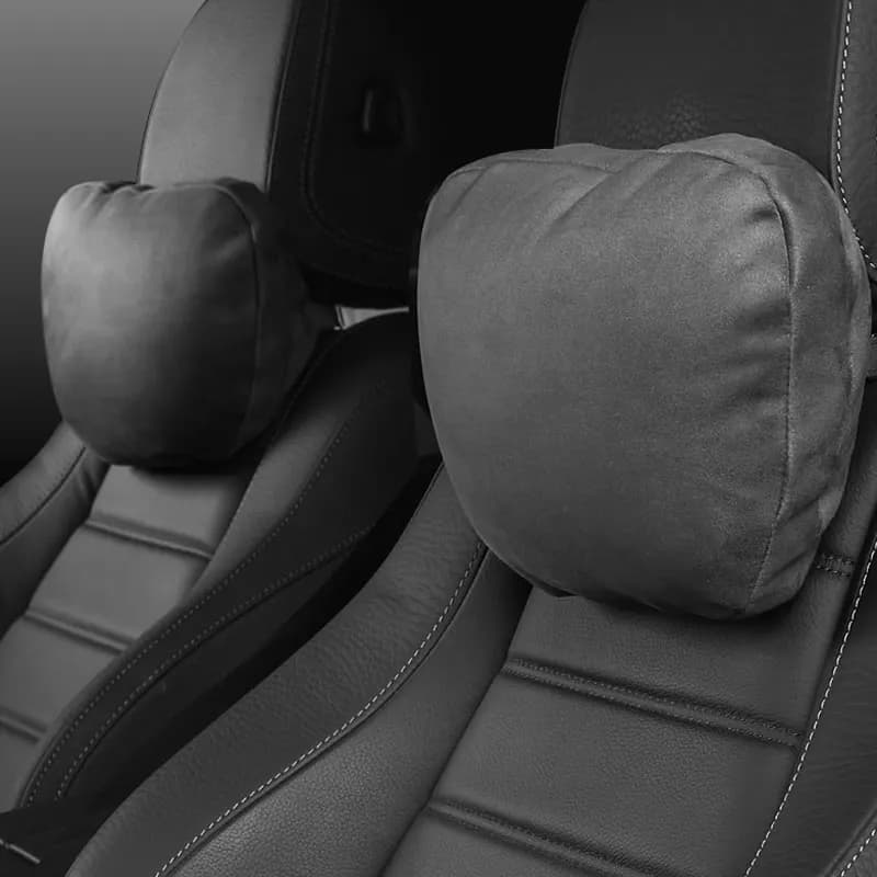 Cuscino di Lusso per Auto Classe S, Poggiatesta in Pelle Scamosciata per Audi, Cuscini da Viaggio, Supporto Lombare, Cuscino per Sedile, Accessori Auto