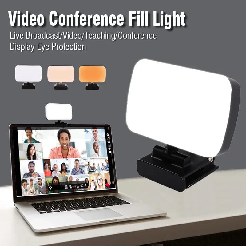 Mini videoconference for conferences Live streaming kit Webcam Vlog Photography Selfie Filling Lamp Portable Camera Adjustable LED Luz