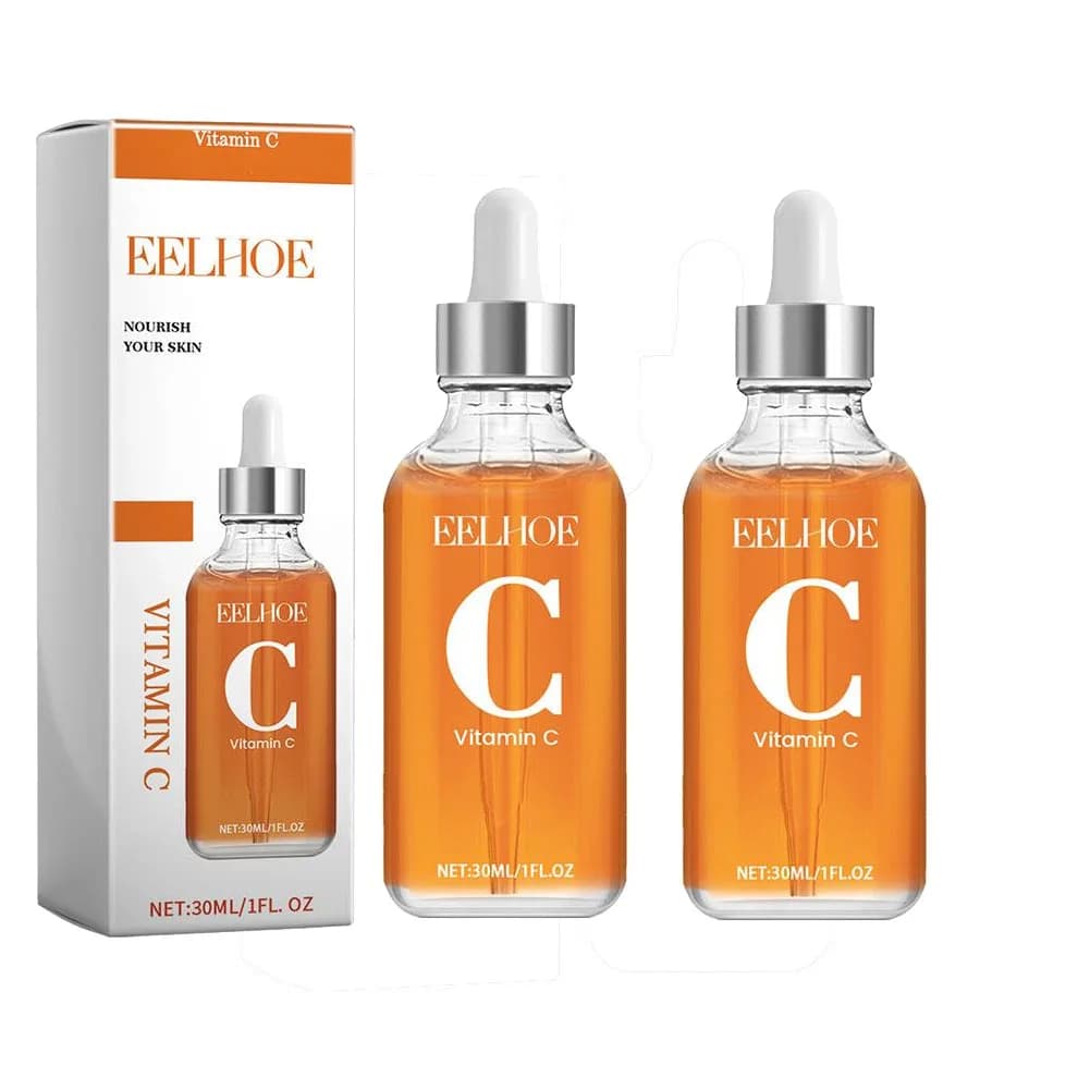 2-piece vitamin C lightening serum for the face, daily moisturizing serum for the care of the skin hydrated and fleshy smooth, also skin tone