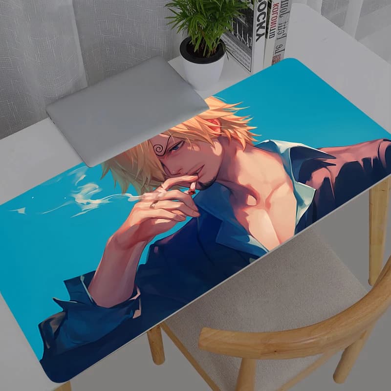 Tappetino per mouse da gioco grande, One Piece Anime, resistente, per PC, computer, gamer, tappetino da scrivania per CS GO LOL XXL, tappetino per mouse Kawaii per laptop