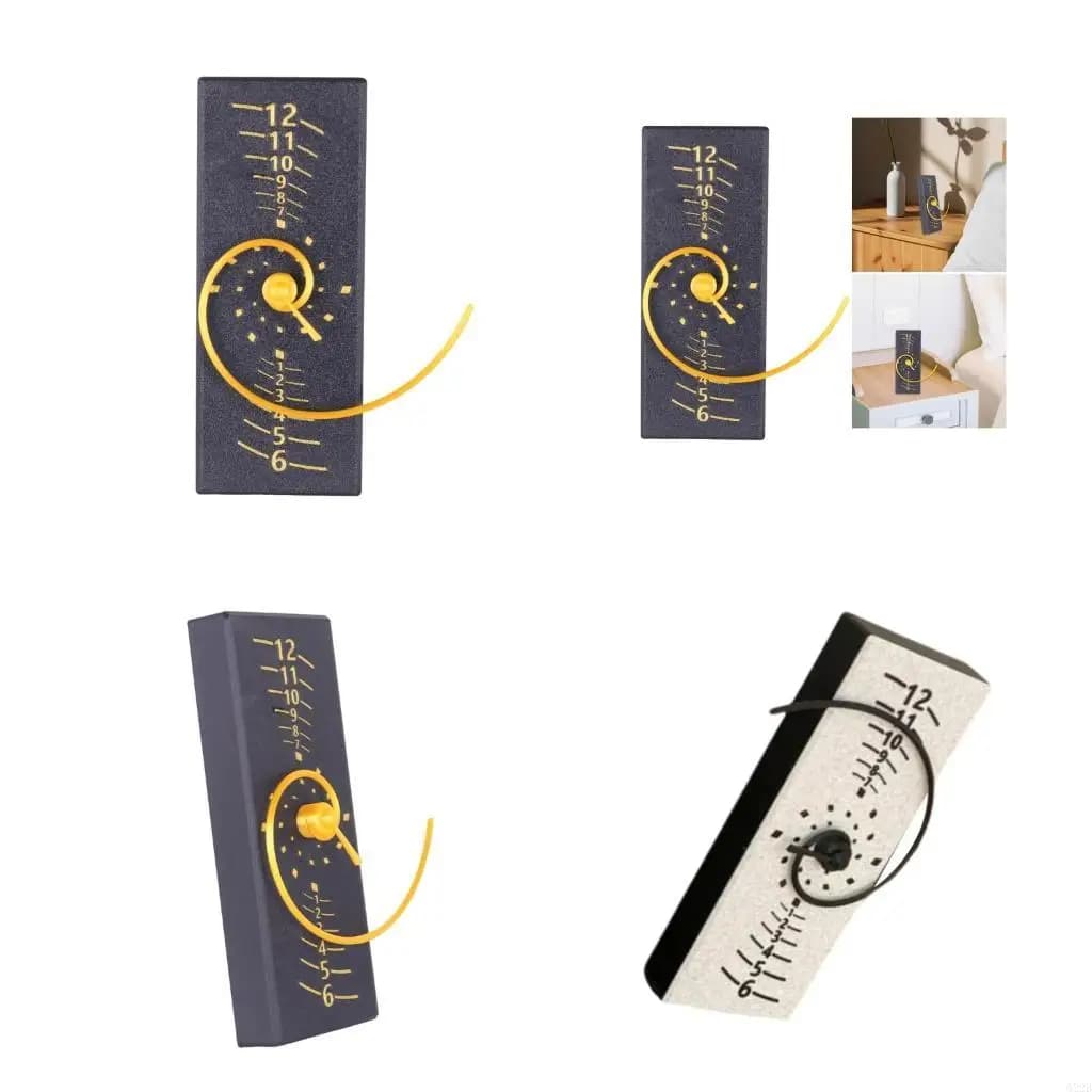 Q22B Spirali accattivanti Orologio da parete Orologio da tavolo rettangolare a batteria per decorazione del o