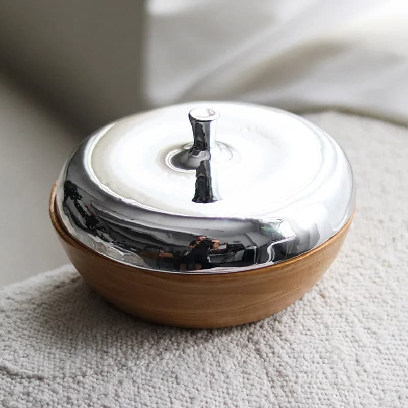 Barattoli portaoggetti in finto legno nordico, scatole per frutta secca, barattoli per caramelle, scatole decorative, per sale espositive, uffici vendite alberghieri, ecc.