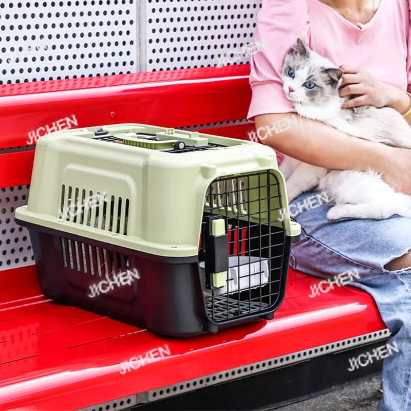 Trasportino per Cani e Gatti JC Puppy Cat House, con Apertura Superiore o Frontale, Portatile da Esterno, Cuccia per Cani, Gabbia per Animali Domestici