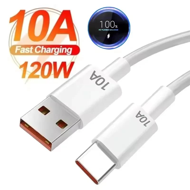 Cavo Dati USB C 120W 10A per Ricarica Rapida di Telefoni Cellulari, Cavo Tipo C per Ricarica Veloce e Trasferimento Dati per iPhone Samsung Xiaomi Huawei 2026