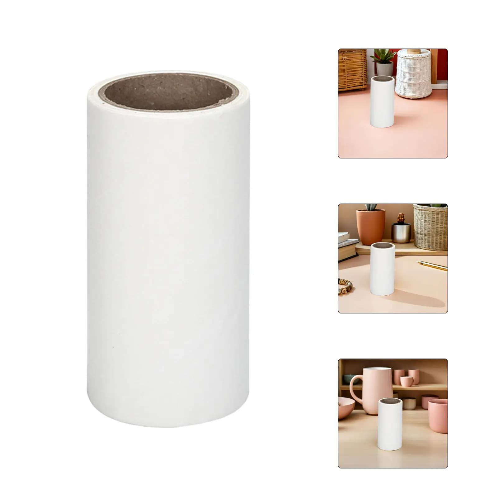 5 Rotoli di Nastro Adesivo per Pulizia ad Alta Adesione per Rulli Anti-Pelucchi, 10 cm, 30 Fogli per Rotolo, Design a Strappo Obliquo, Conteggio Preciso