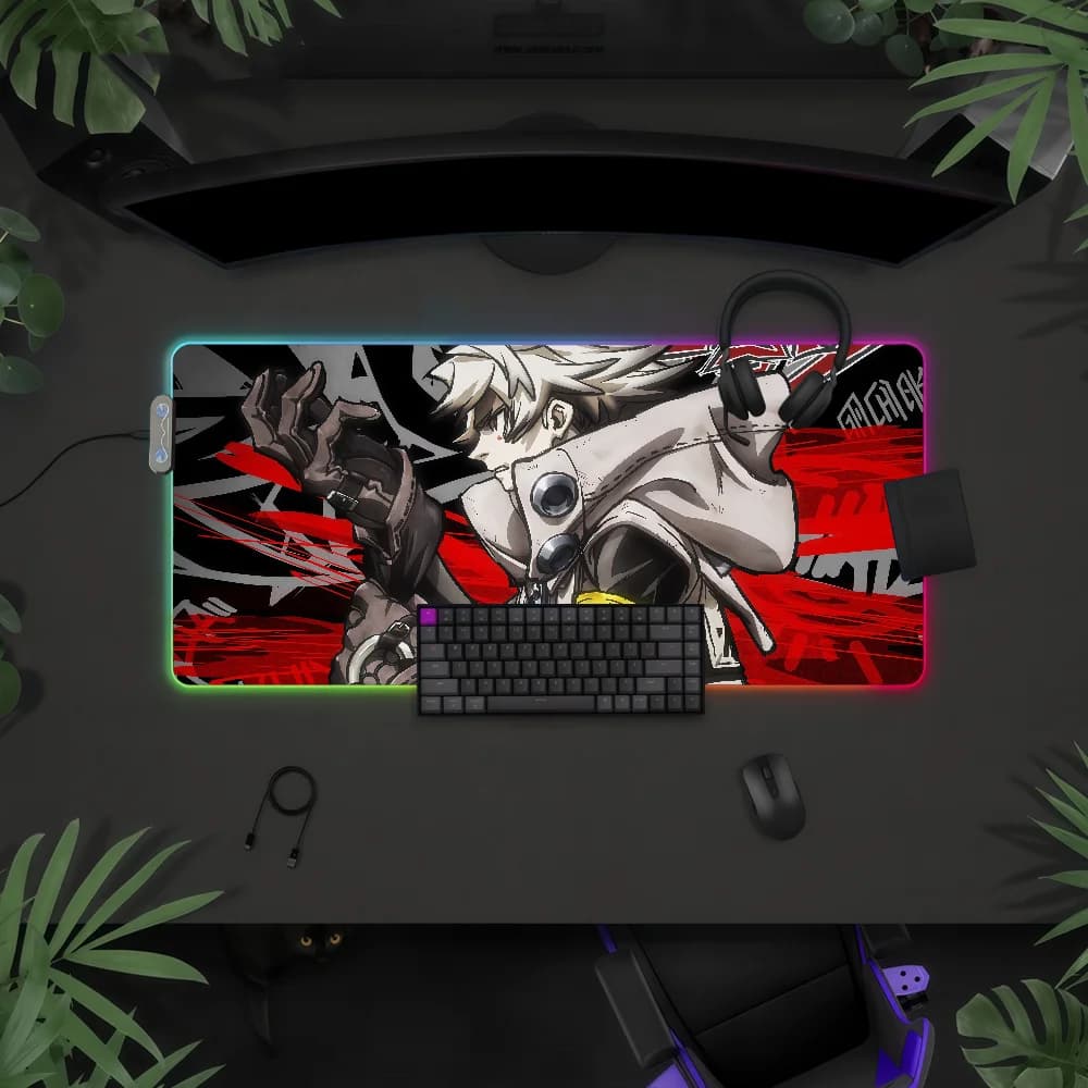 Tappetino per mouse Anime Gachiakuta, impermeabile, con luce LED RGB, tastiera da gioco colorata, superficie antiscivolo