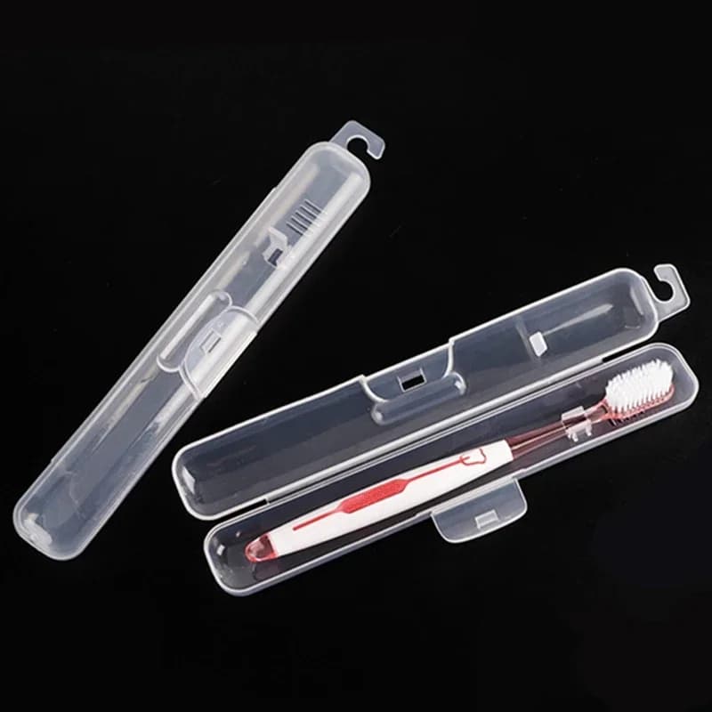 1Pc Porta spazzolino portatile da viaggio Scatola di immagazzinaggio trasparente Custodia pratica Contenitore per spazzolino Organizzatore Strumenti da bagno