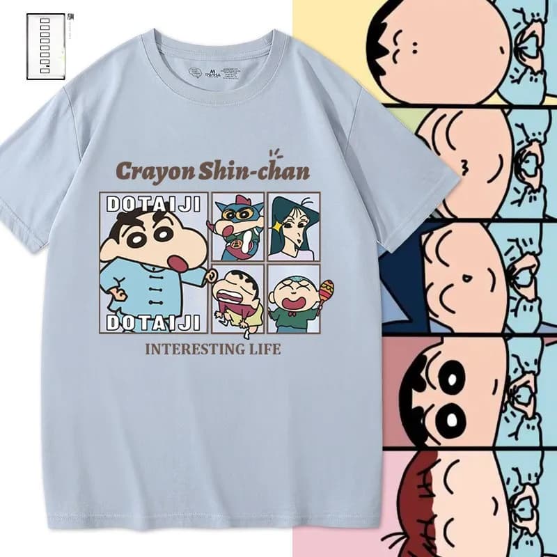 2020 New Sketchbook Cartoon ort Sve T-irt Loose Casual Wear for Couples Base Layer f Sve round Ne Cotton 00%