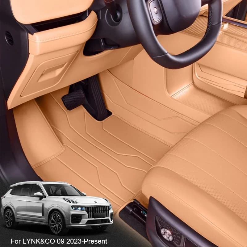 Per LYNK & CO 09 2023-Presente Personalizzato Nappa In Pelle Anti-Slip Auto Piede Proteggere Zerbino Auto di Lusso Impermeabile Pavimento Pad Accessorio