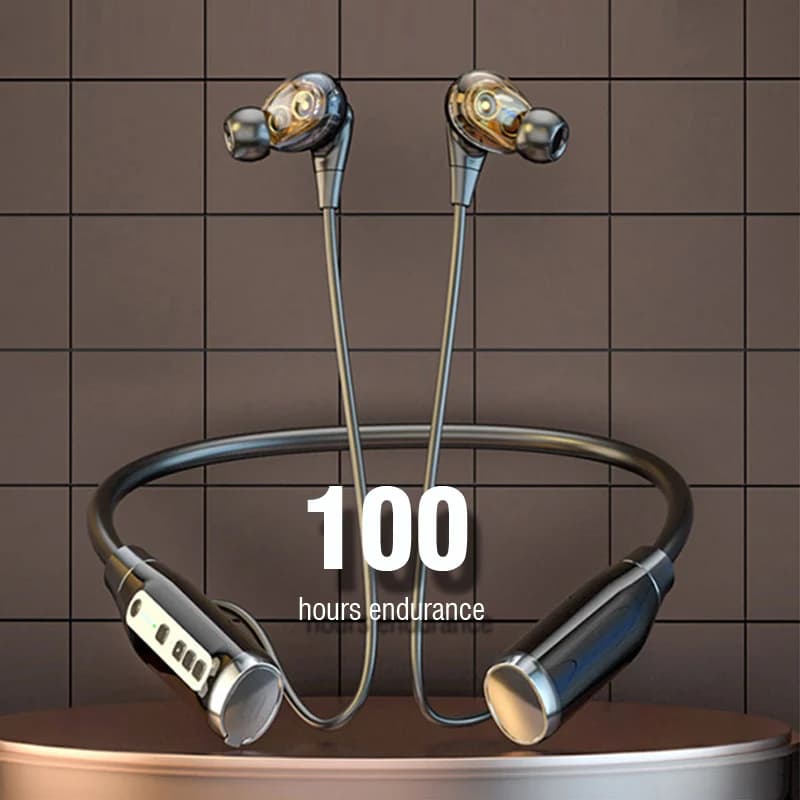 Wireless Headset Bluetooth Headset with Neck Headset 100 hours long battery with microphone Auriculares Sports headphones with noise reduction