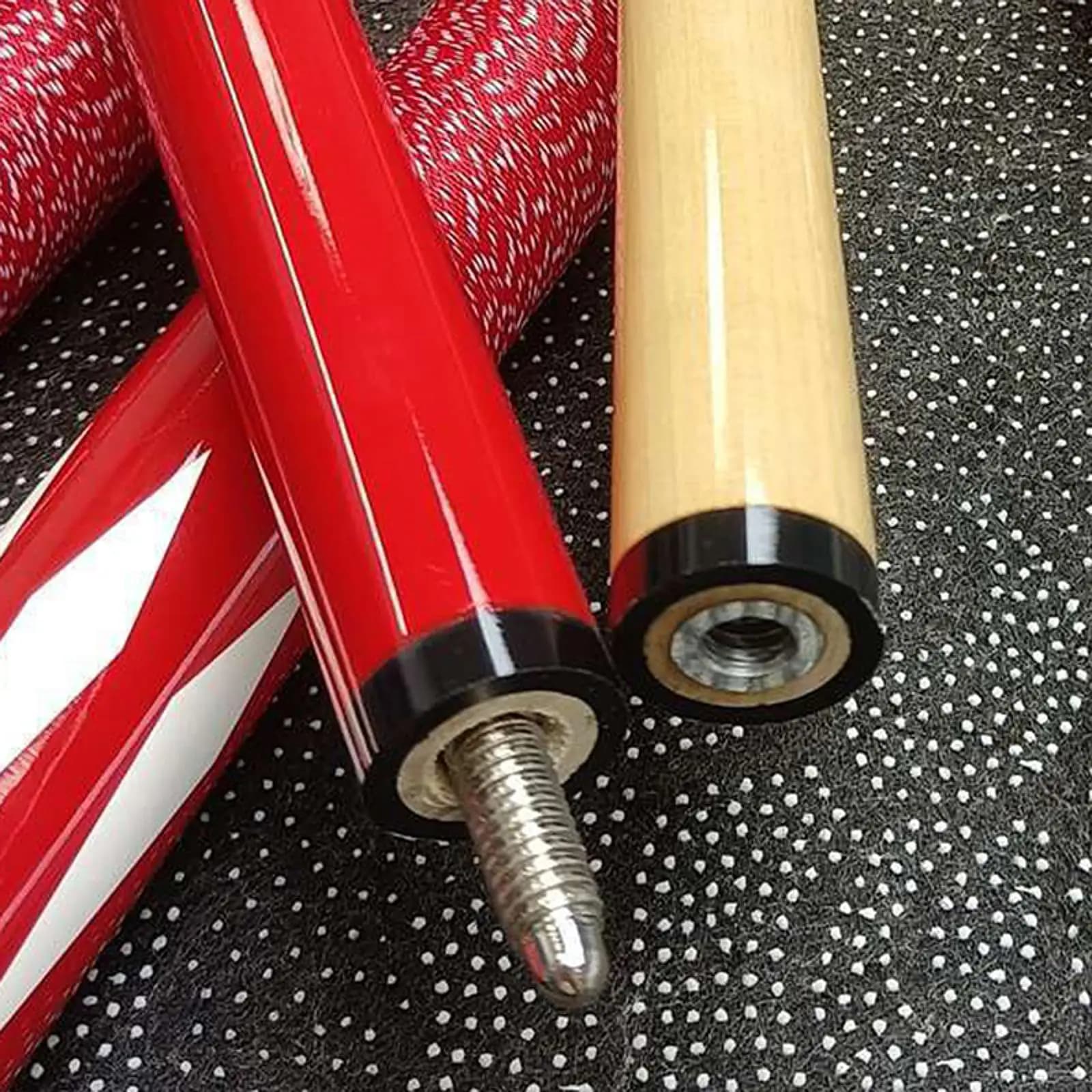 Wooden Pool Cue Stick 57 Inch Two Piece Portable Billiard Accessory for Snooker and Pool Halls Adults