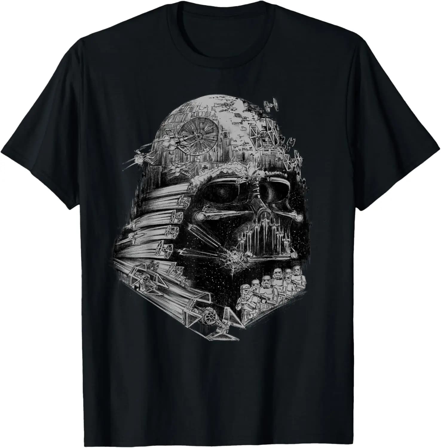 T-shirt grafica Star Wars Darth Vader costruisce l'impero