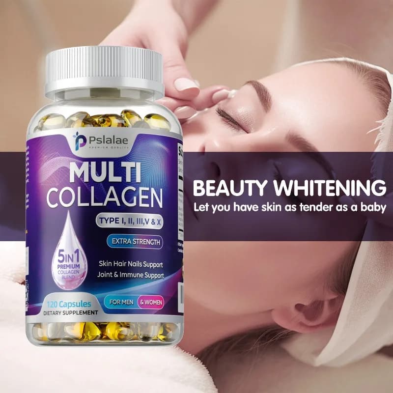 Multiple Collagen - Reduces Wrinkles and Dryness, Enhance Elasticity, Support Healthy Hair, Skin and Nails, Maintains Vitality