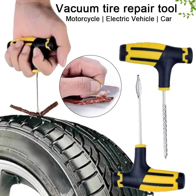 Set di strumenti per la riparazione di pneumatici sottovuoto per auto e moto, striscia universale per pneumatici, adesivo per sutura, strumento di emergenza per la riparazione della foratura dei pneumatici