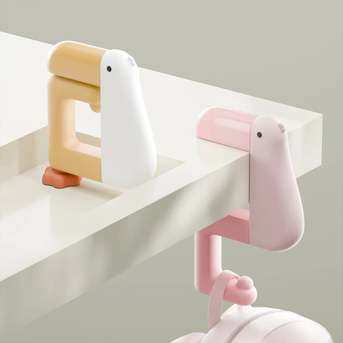 Thinking Duck Portable Hook Hanging Decor Table Wallet Bag Hook Wall Hanger Bracket Handbag Non Punching Student Office Supplies