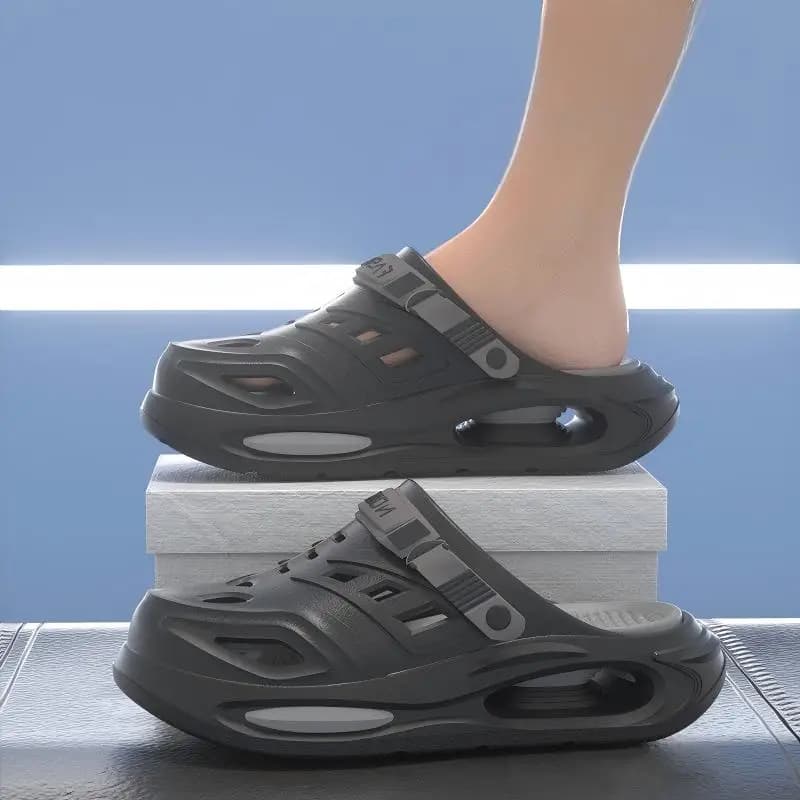 Ciabatte da uomo traforate, Ciabatte estive da uomo per esterno, Nuove ciabatte alla moda con suola spessa, resistenti all'usura, antiscivolo, anti-odore, Ciabatte da ragazzo