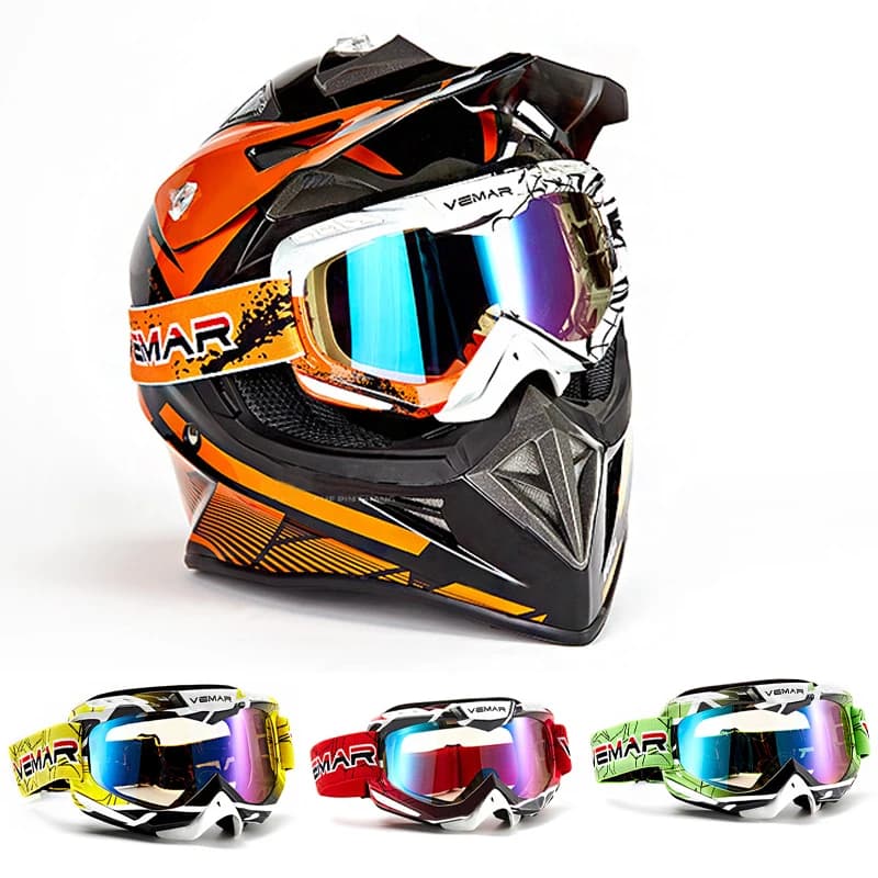 Occhiali per adulti Antivento Dirt Bike Uomo Occhiali da ciclismo Maschera da sci Donna Occhiali sportivi all'aria aperta Occhiali di sicurezza per motocross Attrezzature