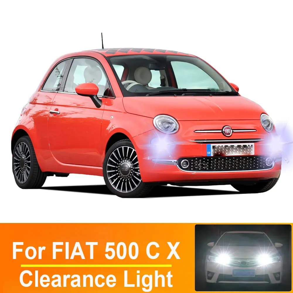 2 pezzi T10 W5W lampadine a LED per auto lampada di parcheggio per Fiat 500 500C 500X 2007- 2015 2016 2017 2018 2019 2020 luci laterali anteriori