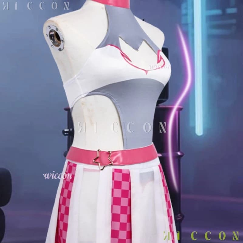 Mujer BFate Kaleid Liner Prisma Illya Cosplay Costume Pink Dress Top Layered Skirt With Cloak Halloween Halloween Costumes Disfr