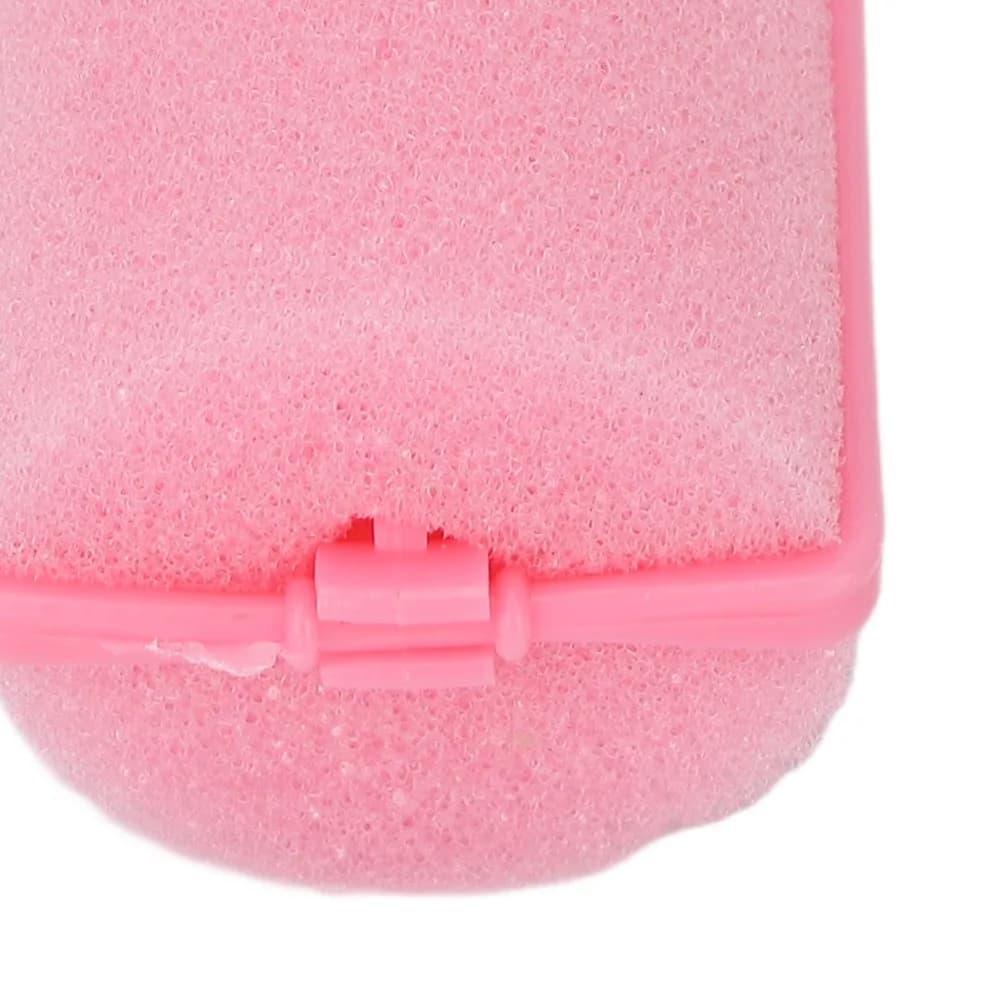 Set di 12 Bigodini in Schiuma Morbida Rosa, Strumenti per lo Styling dei Capelli, Bigodini Flessibili Portatili Professionali per Casa e Salone