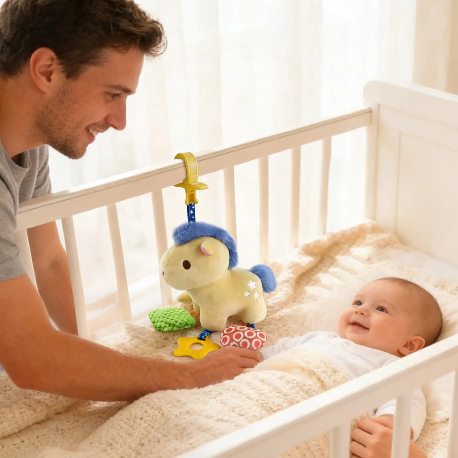 Mobile per Culla Cavallo Capodanno Cinese, Sonaglio per Bambini, Campanella da Letto Rilassante per Neonati e Bambini, per Cameretta, Casa, Viaggio, Passeggino, Auto, Strada