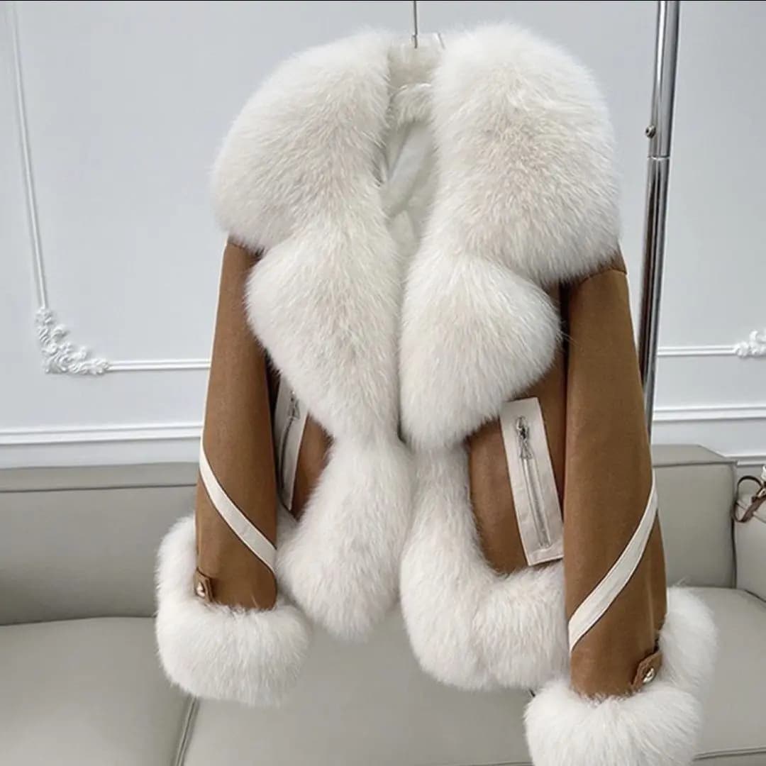 2025 Imitation Women's Volpe Coat Autumn And Winter New Way Suede Coat Women's Short Coat Add Coton T633