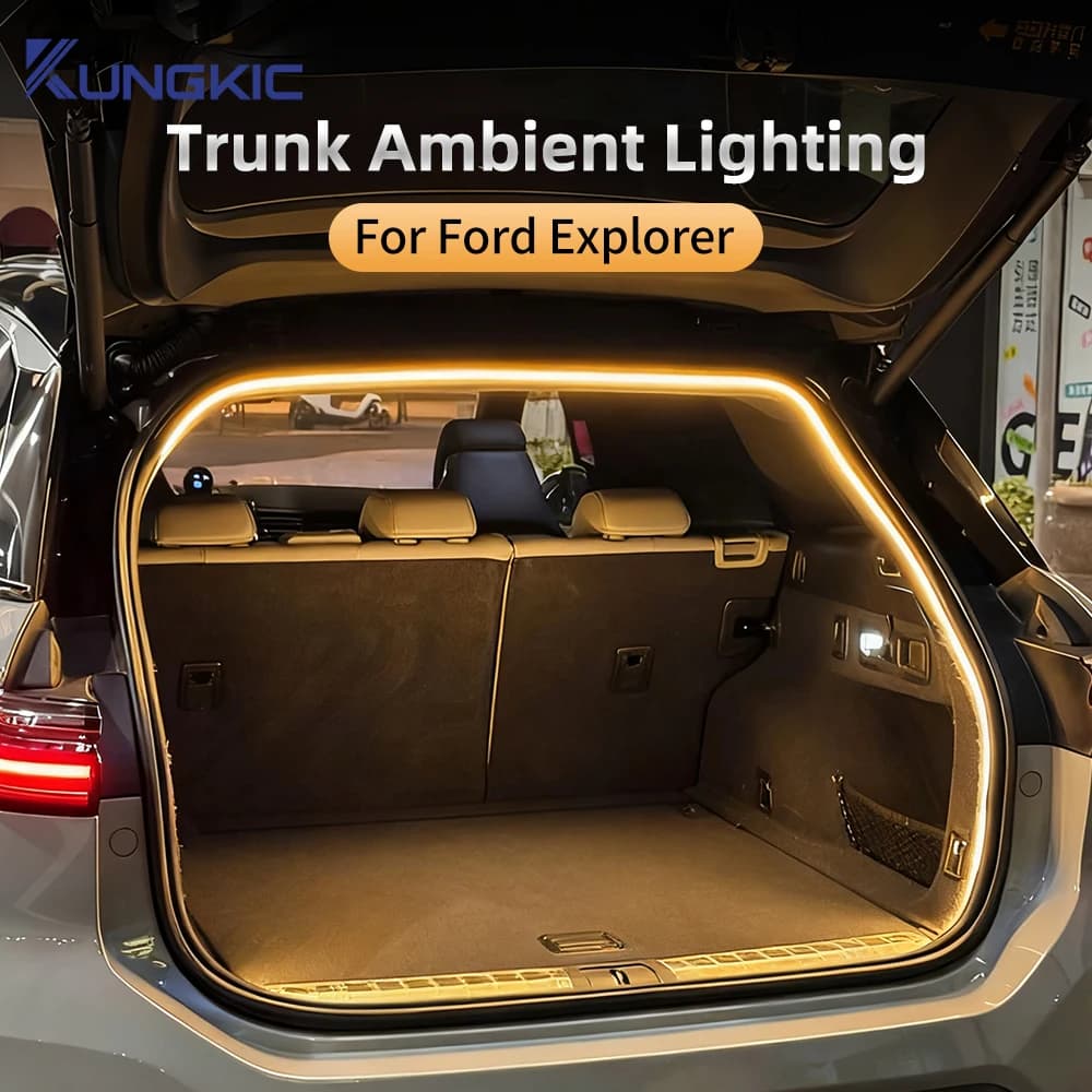 Barra luminosa a LED per il bagagliaio posteriore per Ford Explorer, luci bianche calde, lampada modificata, ricambi auto, illuminazione modificata per il bagagliaio dell'auto