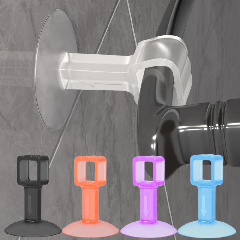 Fermaporta in silicone da 2 pezzi Maniglia per porta non perforata con ventosa Cuscinetto anticollisione dietro il blocco del bagno Wonder Door Stopper