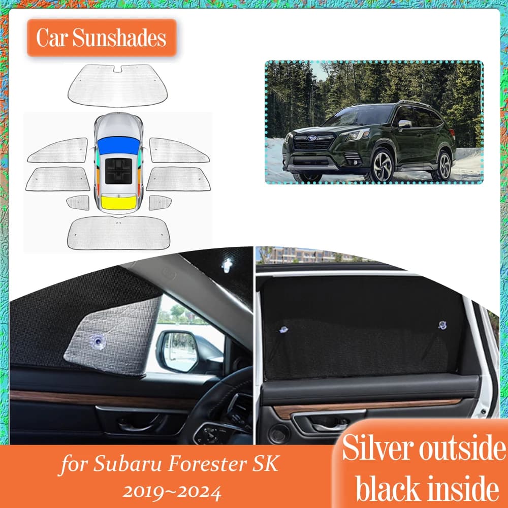 Auto Parasole per Subaru Forester SK 2019 ~ 2024 2020 Tetto Finestre Visiera Parasole Parabrezza Laterale Tenda Copertura Tetto Apribile Parte Accessori
