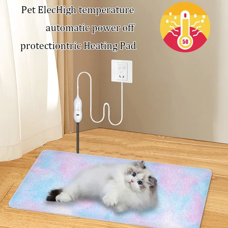 Tuhopeta Adjustable Temperature Waterproof Pet Heating Pad Electric Blanket Winter Warmer Dog Mattress for Cats And Dogs US/UKEU