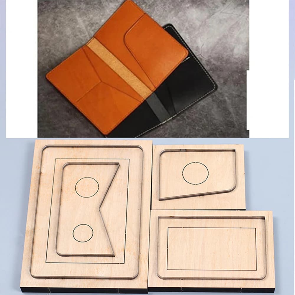 Borsa per passaporto da 10x15 cm. Fustelle artigianali in pelle. Taglierina per lama in ferro con stampo per coltello