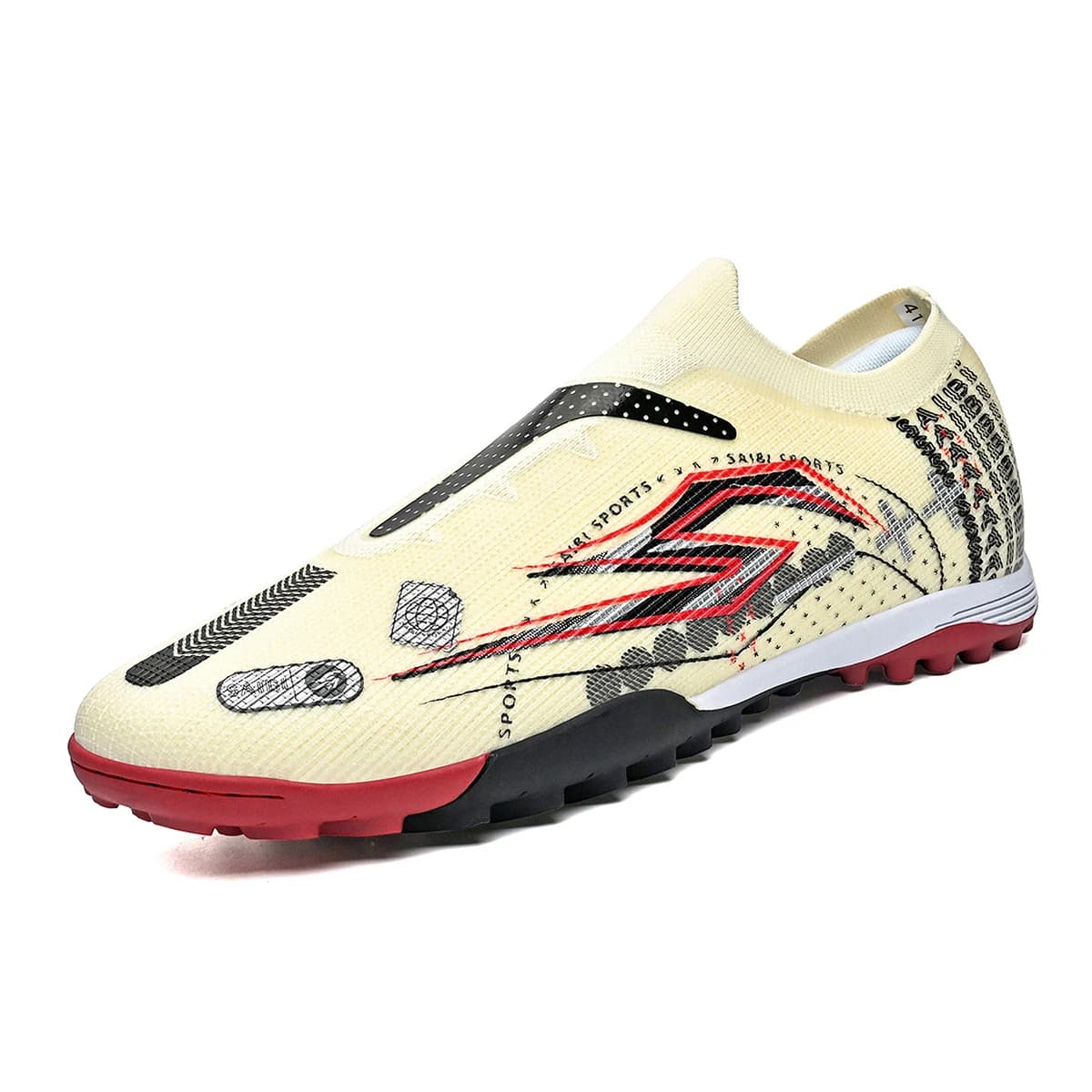 Scarpe da Calcio TF Traspiranti Antiscivolo Resistenti all'Usura con Forte Presa Supporto per Caviglia Stabili Leggere e Flessibili