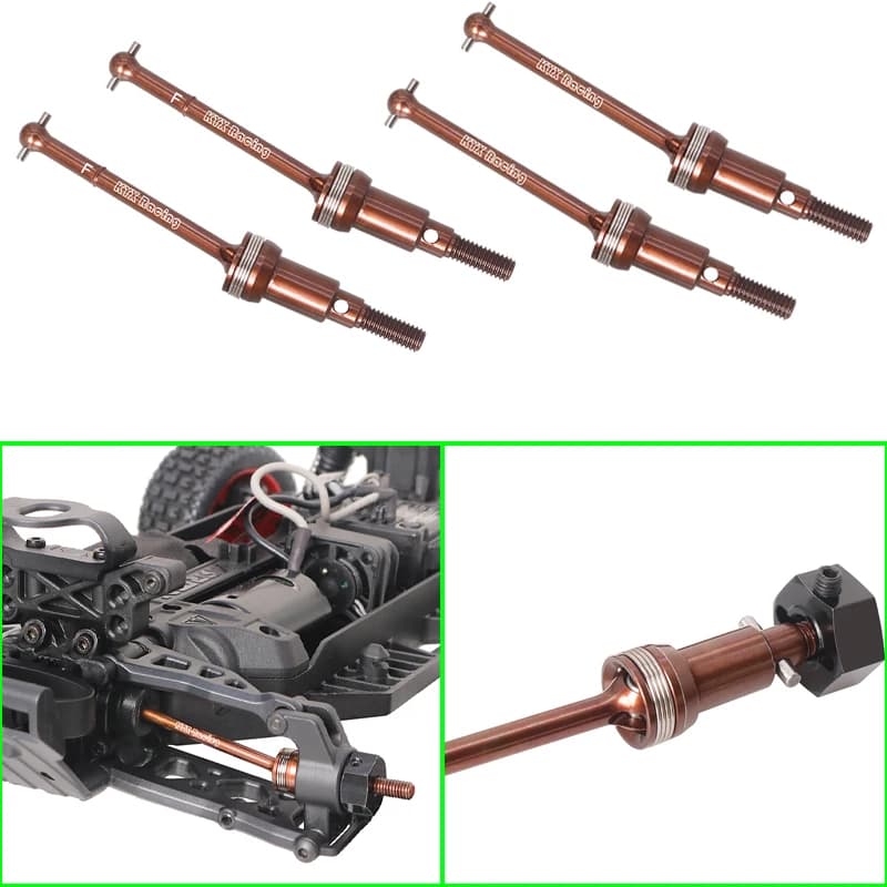 Simulazione in metallo Albero motore CVD anteriore/posteriore per camion di brevi corse 1/14 RC ARRMA MOJAVE GROM