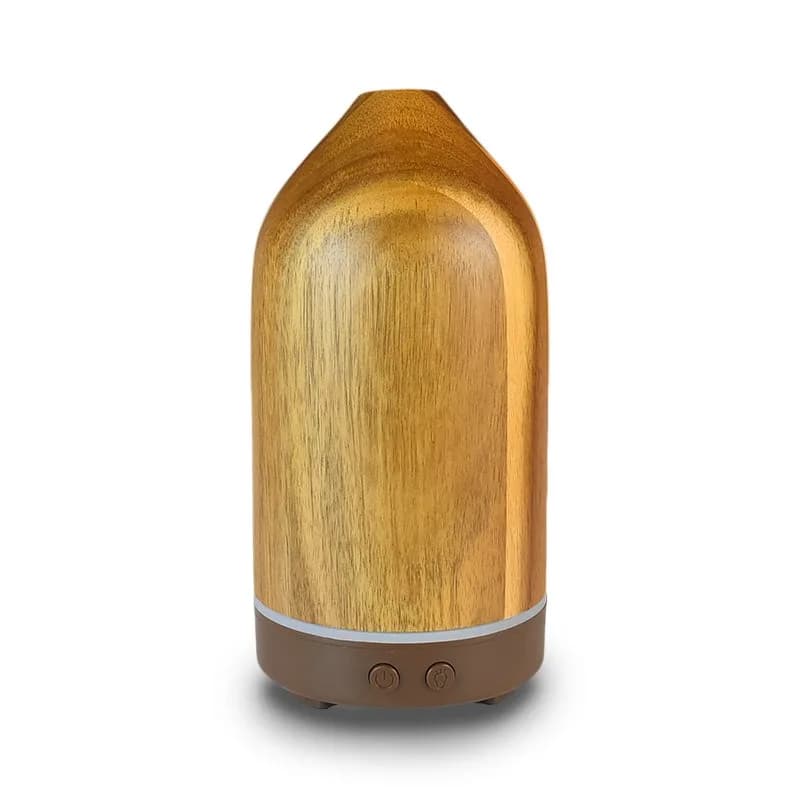 Diffusore di aromi in legno massello Diffusore di umidificazione Diffusore di aromi ad ultrasuoni Nebbia ultrafine a luce calda per uso domestico