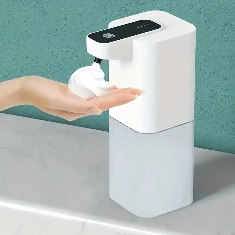Dispenser automatico di sapone Disinfettante per le mani in schiuma con rilevamento a infrarossi Dispenser di sapone schiumogeno ricaricabile USB per bagni domestici