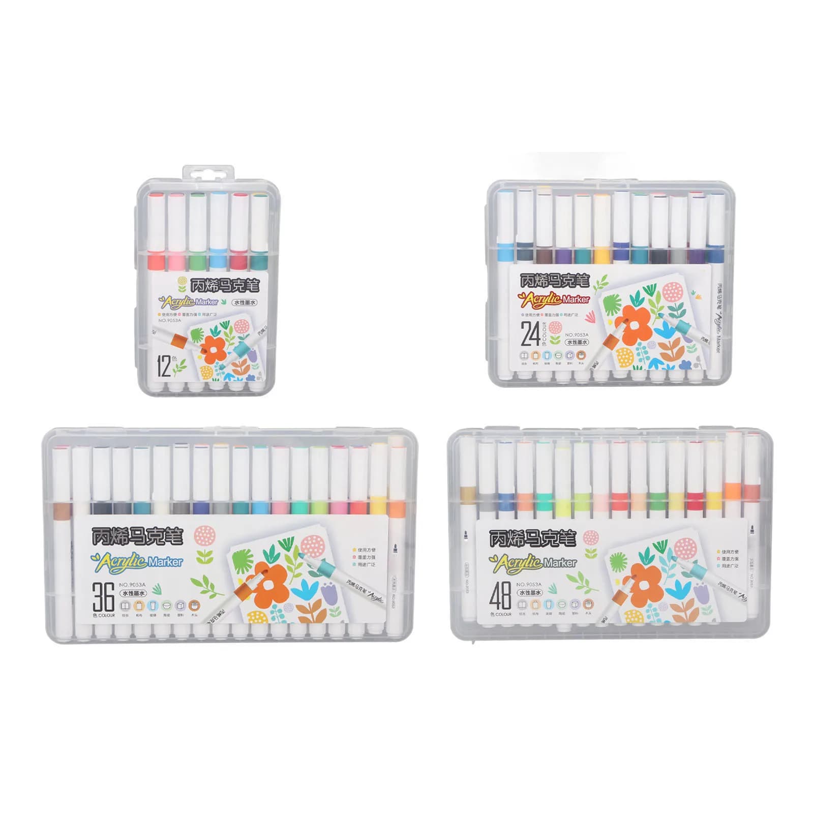 Paint Pens Paint Markers Uniform Ink Easy To Choose High Coverage Rounded Barrel Acrylic Paint Markers Waterproof for