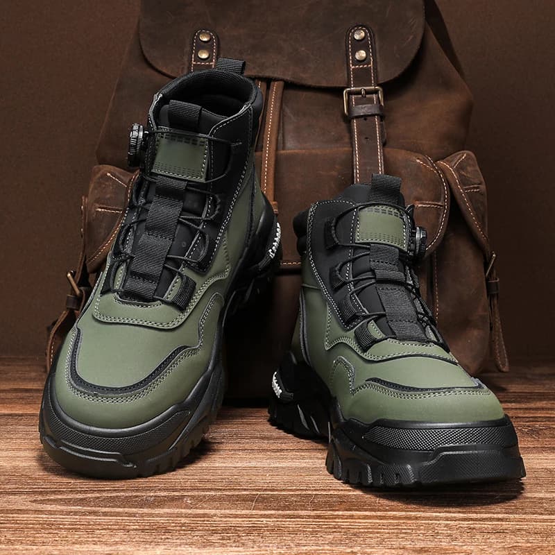 Boots Autumn Mens Shoes Casual Cowboy Combat Tactical Motorcycle Chelsea Ankle Work Leather Outdoor Designer Luxury Hiking