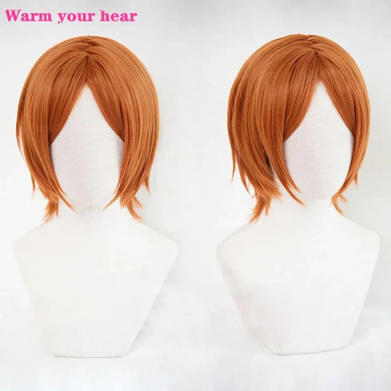 Game ES Hinata Aoi Yuta Cosplay 2wink Simulation Cuoio Capelluto Hair Resistant to Heat Wigs for Halloween Party + Wig Protection
