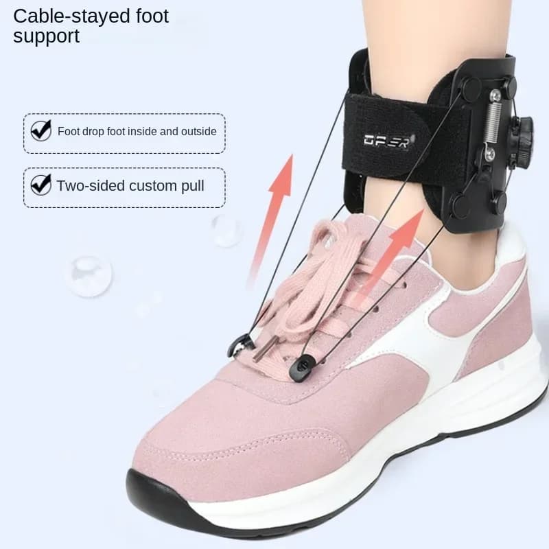 Attrezzatura per la riabilitazione Supporto per caviglia per scarpe Caduta del piede, Fissatore perarus, Trascinamento alla caviglia, Raddrizzatore posturale, Correzione dell'allenamento valgo