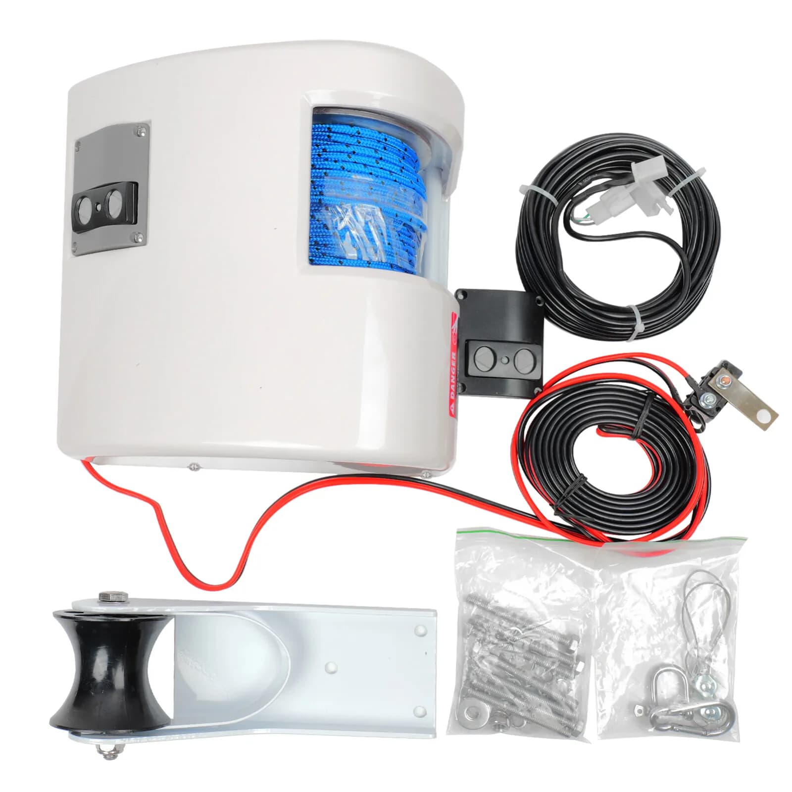 Xinxing Marine Hardware 12V 100 piedi Corda 45 Verricello per acqua dolce o salata Verricello di ancoraggio elettrico durevole