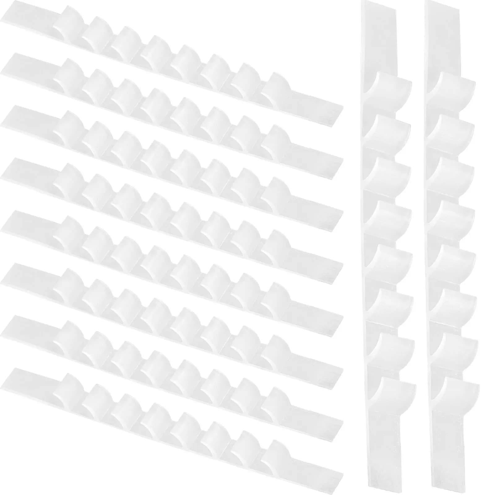50 Pezzi Strisce Adesive in Silicone Antiscivolo per Appendiabiti, Previene lo Scivolamento di Appendiabiti in Legno e Plastica per Armadi