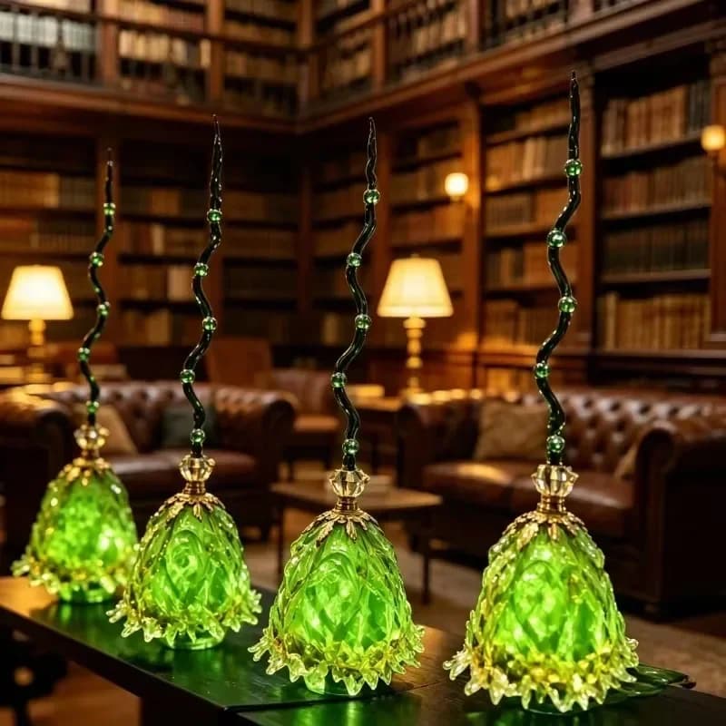1-4PCS Animated Witch Broom with Light and Sound Moving Broomstick Halloween Decor for Haunted House Party Indoor Display