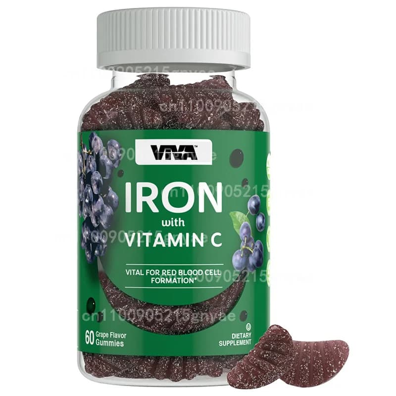 Chewing iron supplements - Vitamin C, iron iron, very suitable for anemia and iron deficiency, 60 tablets