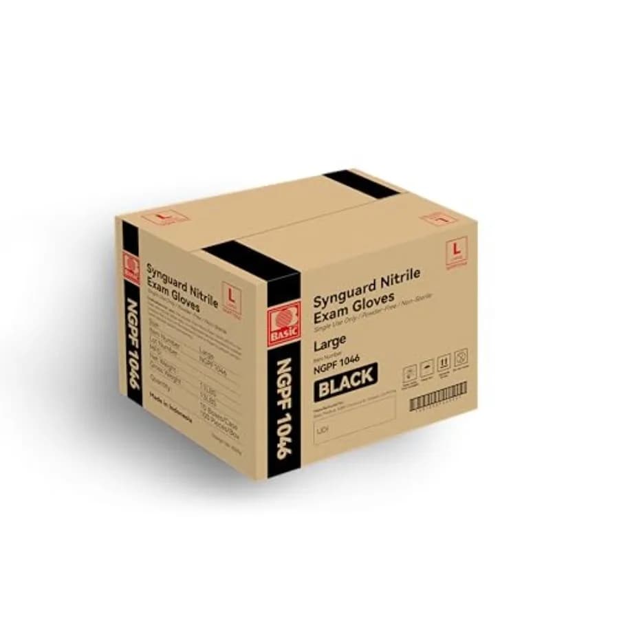 Guanti da Esame in Nitrile Basic Blk - Senza Lattice e Senza Derma - NGPF 0 Confezione da 000 Grandi