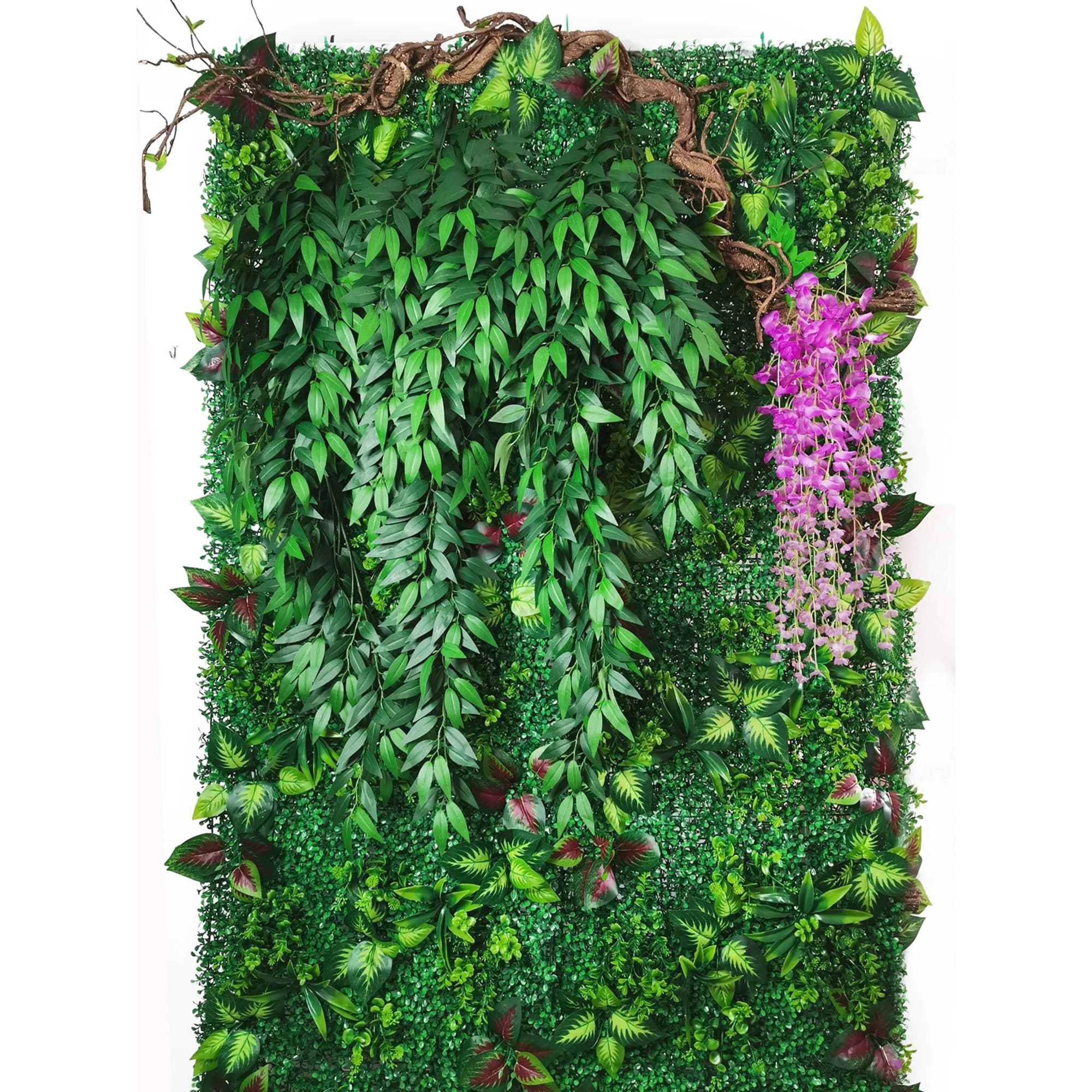 15.7*23.6 inches flowers of artificial plants grass mixed jungle leaves panel Mat wall decoration for wedding