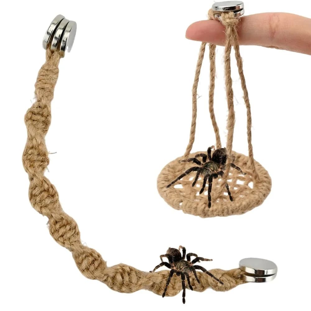 Hangable Jumping Spider Ropes Multi-Function Handmade Jumping Spider Enclosure Non-toxic Hermit Crab Climbing Enclosure