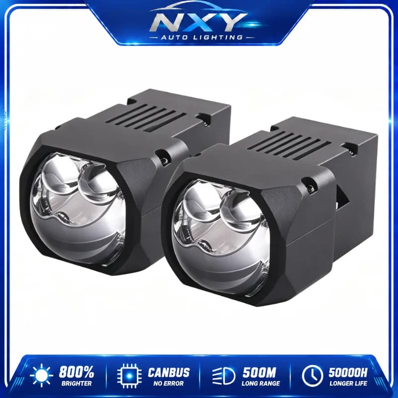 NXY 1.6 inch Bi-LED Projector Lens 12V 51W 6000K Super Bright Car Headlight Dual Beam Mini Auto Headlamp Retrofit Module M20