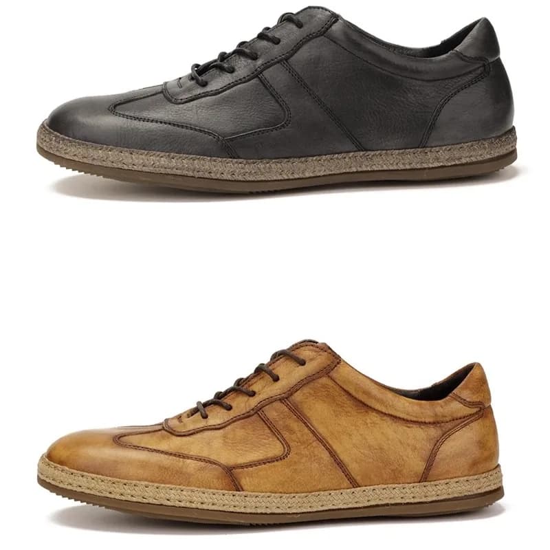 Scarpe casual formali da uomo fatte a mano Mocassini da uomo in vera pelle Retro suola morbida Oxford da ufficio Scarpe da lavoro all'aperto per giovani